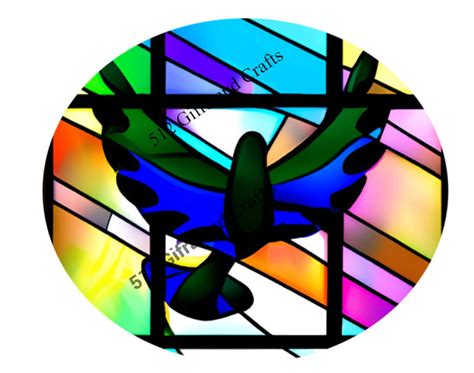 Image of Holy Spirit, Dove, Stained Glass Design - Etsy