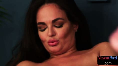 Voyeur Busty MILF In High Heels Leads Wanker To Cum