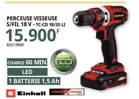 Promo Perceuse Visseuse S Fil V Einhell Chez Bricorama Icatalogue Fr