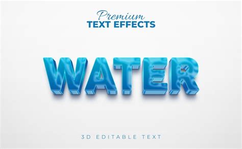 Effets De Texte Modifiables L Eau Psd Premium