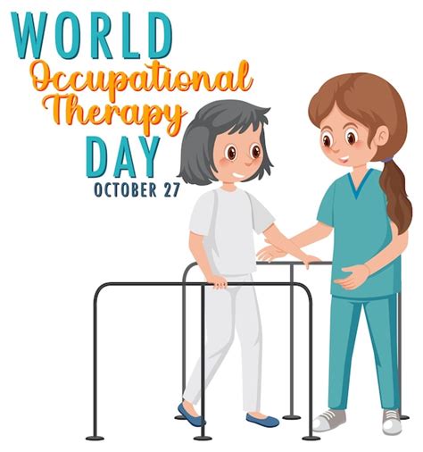 Premium Vector World Occupational Therapy Day Text Design