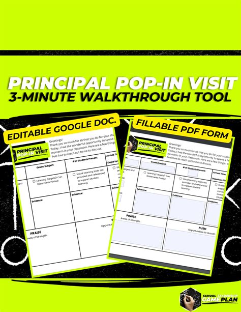 3 Minute Walkthrough Tool Principal Pop In Visit The Principal Exchange