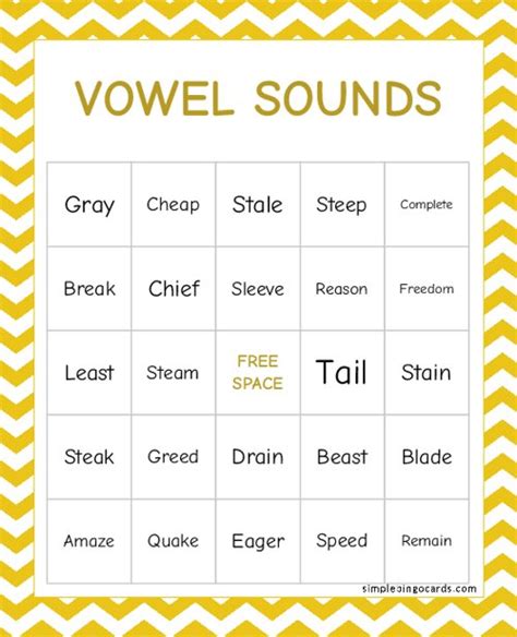 Printable Vowel Sounds