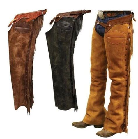 Men Native American Cowboy Style Suede Leather Pant Rodeo Mountain