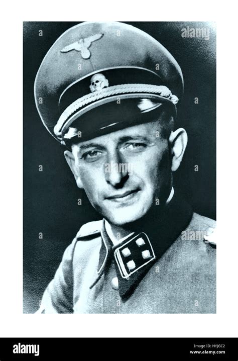 ADOLF EICHMANN Portrait of infamous Adolf Eichmann- Nazi SS ...