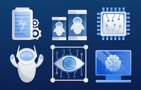 Premium Vector Artificial Intelligence Icon Set Element Design Vector Ai Technology And Cyber