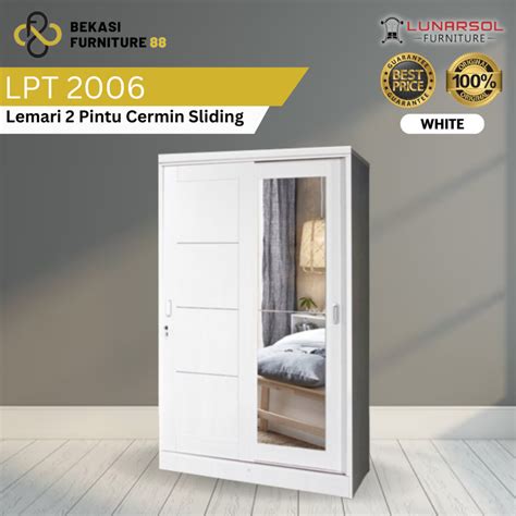 Jual Lemari Pakaian Pintu Kaca Sliding Jumbo Lunar Lpt Shopee