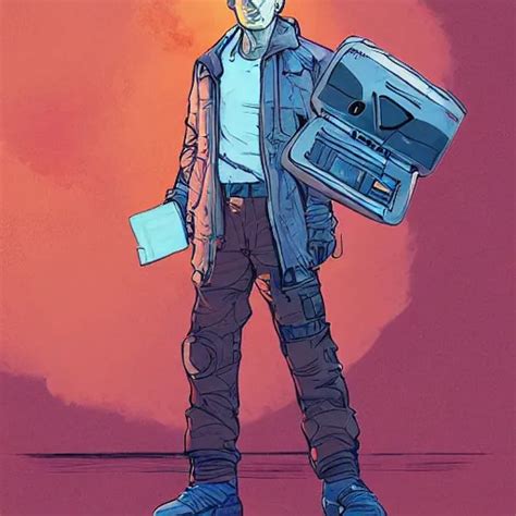 A Study Of Cell Shaded Portrait Of Marty Mcfly As Stable Diffusion