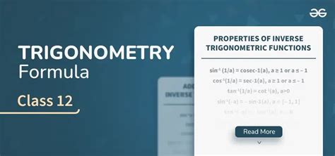 Trigonometry Formulas For Class 12 List Of Formulas With Examples