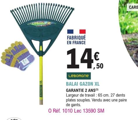 Promo Balai Gazon XL Chez E Leclerc Jardi