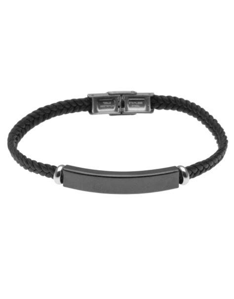 Bracciale In Pelle Uomo Piastra Per Incisione In Acciaio Bcc