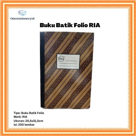 Jual Ria Buku Batik Folio F4 Ukuran 315x205cm Isi 200 Lembar Murah