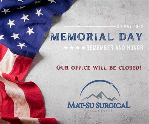 Memorial Day Palmer General Surgeon Mat Su Surgical Associates A P C