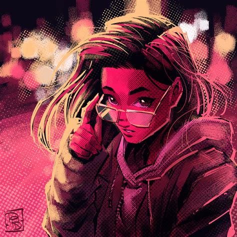 Artstation Girl In Glasses