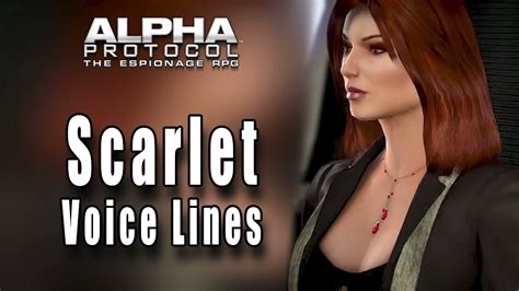 Alpha Protocol Scarlet Lake Voice Lines Youtube