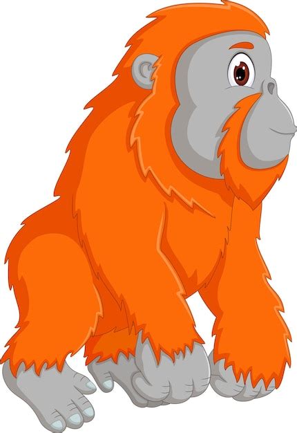 Premium Vector | Orange gorilla
