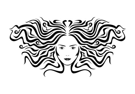 Long Flowing Hair Drawing