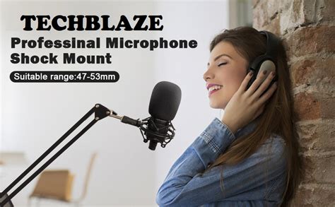 Techblaze Mic Shock Mount Anti Vibration Mic Holder For Condenser