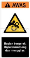 Safety Signs Bahaya Terjepit Rambu Bahaya Terjepit Awas Bagian