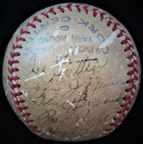 1947 Brooklyn Dodgers Team Signed Baseball - Memorabilia Center