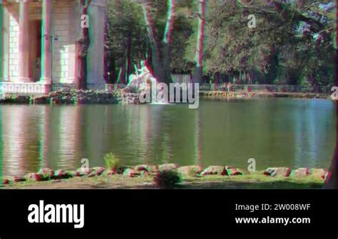 Glitch Effect The Fountain At The Temple Of Asclepius Rome Italy