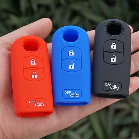 Silicone Rubber Key FOB Case Cover Cap Set Sleeve Skin For Mazda 2 3 5