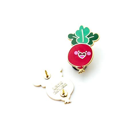 Happy Radish Enamel Pin Vegetable Lapel Pin Etsy