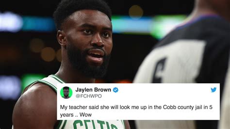 Jaylen Brown Addresses Viral Tweet About Teacher S Comment Youtube