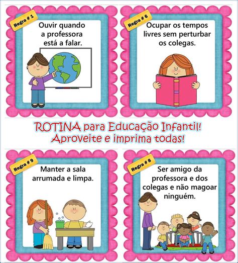 Rotina Escolar em Imagens Professora Etiene Ideias pedagógicas