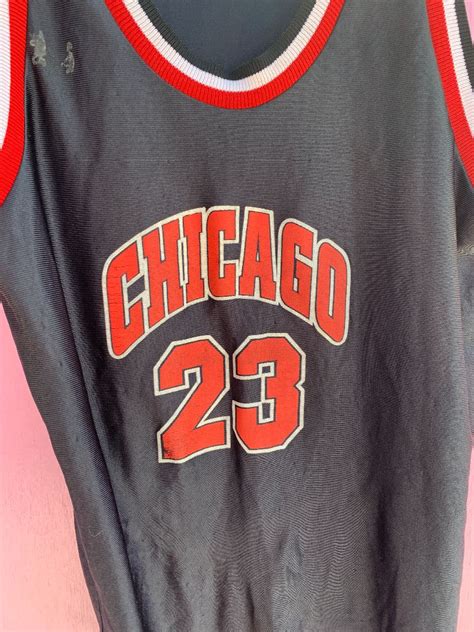 As Is Retro Chicago Bulls Jersey Striped Collar And Sleeves Boardwalk