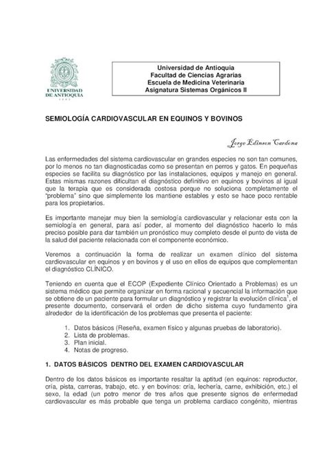 PDF Semiologia Cardiovascular En Equinos Y Bovino1 PDFSLIDE TIPS