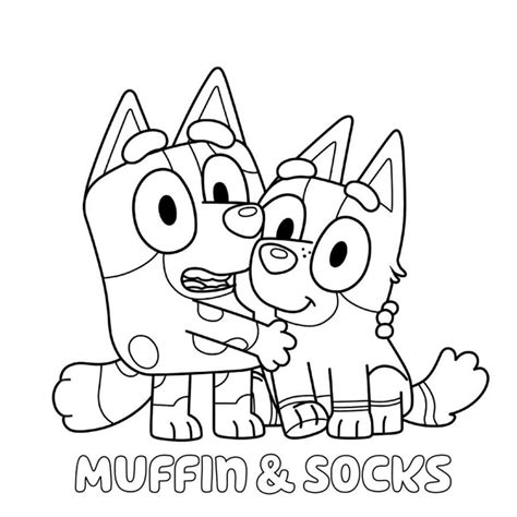 Muffin Bluey Coloring Page