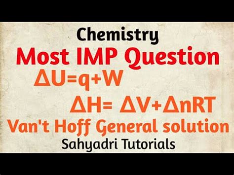 Most IMP Questions In Chemistry 1 Class 12 Part 3 YouTube