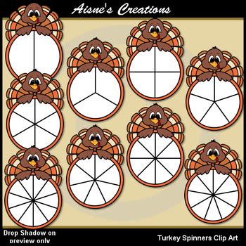 Turkey Spinners by Aisne's Creations | TPT