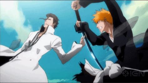 Aizen Fighting Ichigo Gifdb