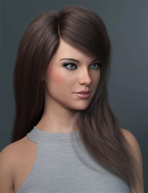 Hs Side Swept Bangs Hair For Genesis 9 Genesis 8 And Genesis 81