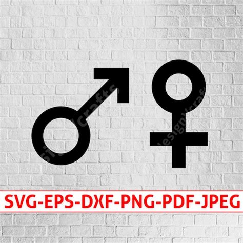 Gender Symbol Svg Gender Symbol Png Male Man And Female Etsy India