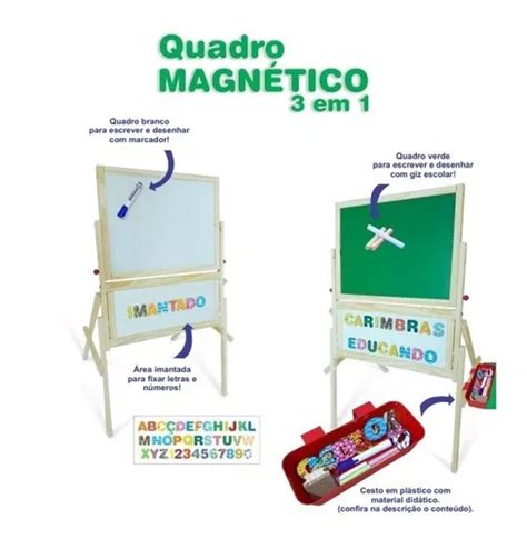 Lousa Infantil Magn Tica Quadro Crian A Brinquedo Educativo Frete Gr Tis