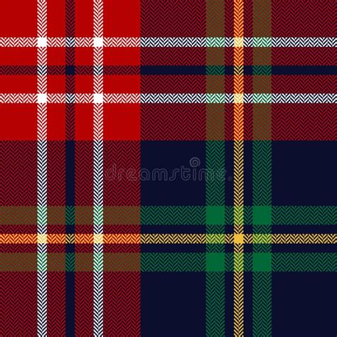 Christmas Tartan Plaid Pattern In Red Green Yellow Dark Blue