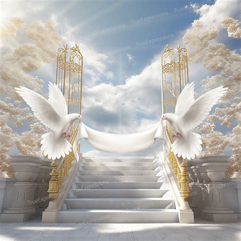 Stair Step To Heaven Ai Art Christian Funeral Blue Etsy Artofit