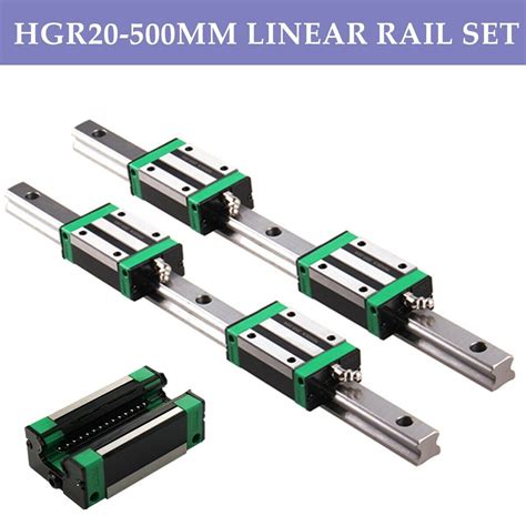 Linear Guide Rail Pcs Hgr Mm Mm Pcs Hgh Ca Slider Block