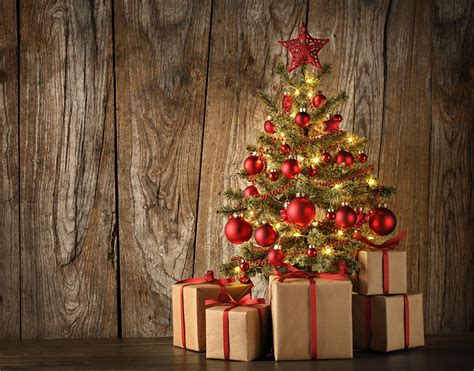 Fonds d ecran Nouvel An Arbre de Noël Cadeaux Boules télécharger photo