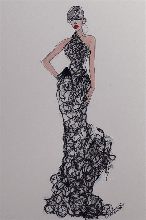 Fashion Illustration Croqui Line Art Hayden Williams Style Creative