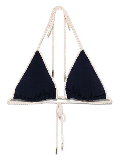 La Perla Monogram Triangle Bikini Top Farfetch