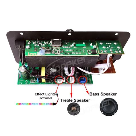 Woopker Audio Amplifier Board 30 120W Support Dual Microphone Bluetooth