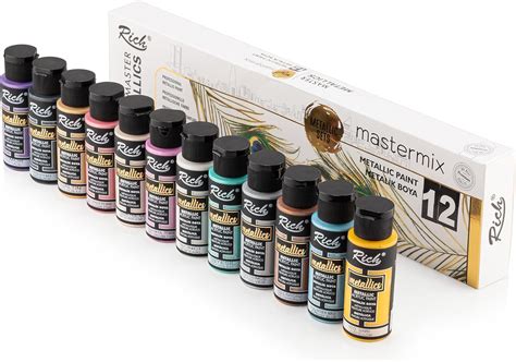 Rich Master Metallic Acrylic 12 Acrylfarbe Set 60ml Reichhaltige