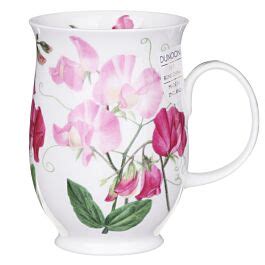 Dunoon Sweet Peas Light Pink Suffolk Shape Mug Great British Brands Usa