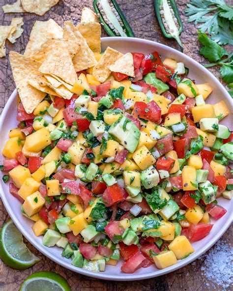 Mango And Avocado Salsa Recipe Paleo Whole30 Blondelish