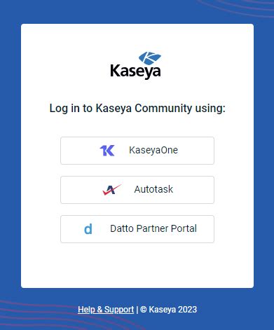 Log In with KaseyaOne FAQs