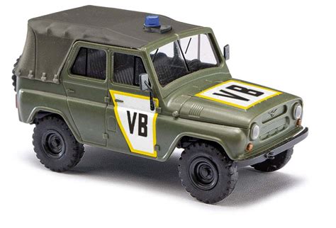 DS Automodelle Modellbauvertrieb Busch UAZ 469 Polizei CZ VB 52115